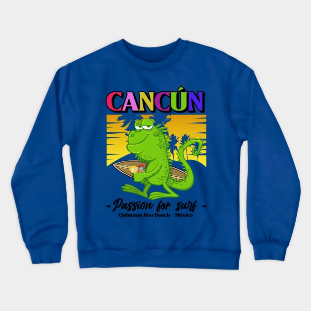 Quintana Roo beach cancun Crewneck Sweatshirt by Imaginar.drawing